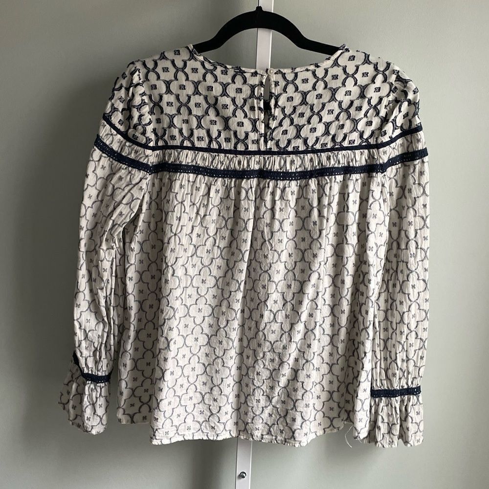 Crown & Ivy Ivory Patterned Professional Blouse - Picture 4 of 4